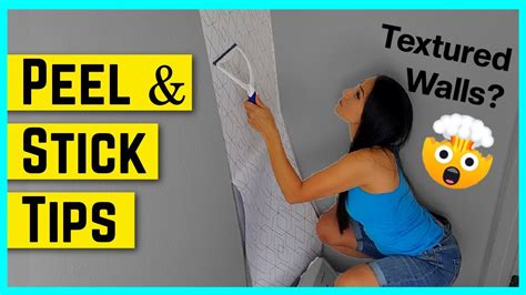 5 Steps Install Peel And Stick Wallpaper Tutorial On Textured Walls 🤯