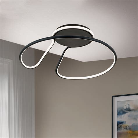 Plafonnier Led Claire Noir Dimmable Luminaire Fr