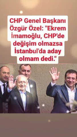 Zg R Zel Ekrem Mamo Lu Chp De De M Olmazsa Stanbul Da Aday Olmam