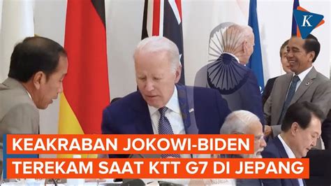 Momen Keakraban Jokowi Biden Di Ktt G Jepang Youtube