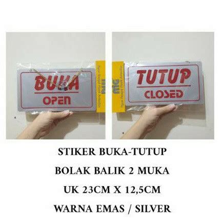 Jual Stiker Tempelan Tulisan Sign Tanda Buka Tutup Open Closed Shopee