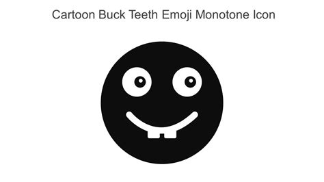 Cartoon Buck Teeth Emoji Monotone Icon In Powerpoint Pptx Png And