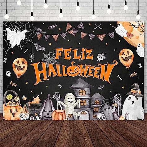 Amazon Aibiin X Ft Happy Halloween Backdrop Feliz Halloween