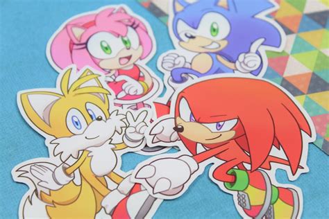 Sonic Tails Knuckles Amy Rose Sonic The Hedgehog Fan Art Etsy Italia