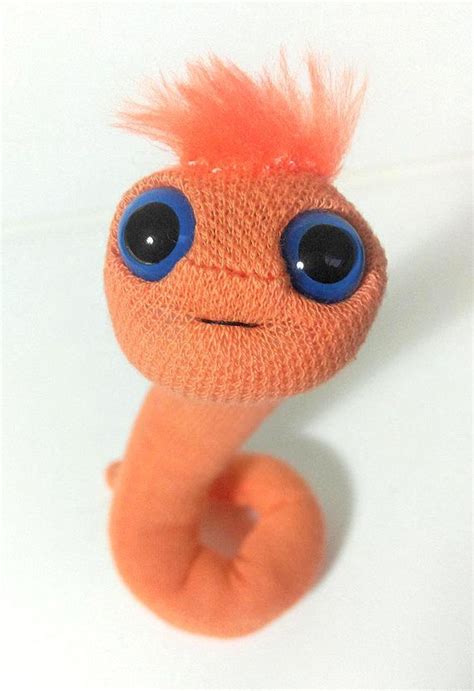 Plush Worm Puppet Pastel Orange Etsy Puppet Toys Clay Crafts Etsy