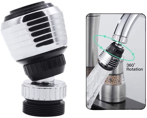 360 Swivel Tap Aerator Water Saving Faucet Adjustable Kitchen Bathroom