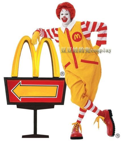 Ronald Mcdonald Cosplay Costumes Suit Adult Funny Outfit Halloween Christmas Ebay