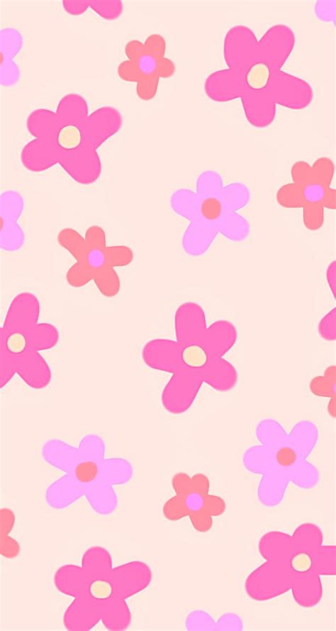 Aesthetic Pink Flower Background Made By Shannon Shaw Iphone