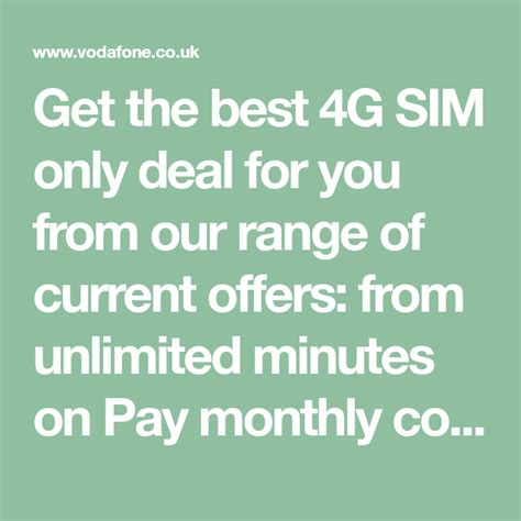 Get The Best G Sim Only Deal For You From Our Range Of Current Offers