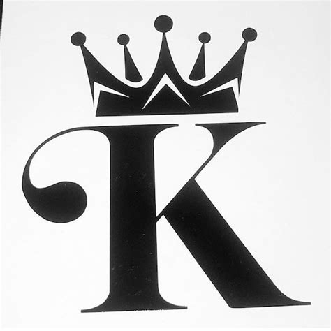 KING CROWN LOGO Decal color black unless specified | Etsy