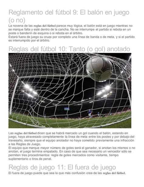 Reglas Del Futbol Pdf Descarga Gratuita