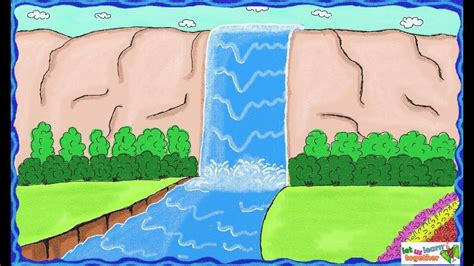 How To Draw A Waterfall Drawing A Simple Waterfall How To Draw Images