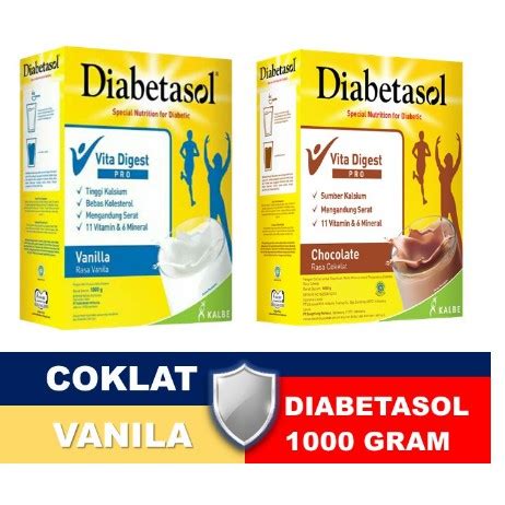 Jual DIABETASOL SUSU DIABETASOL COKLAT VANILA 1000 GR Shopee Indonesia