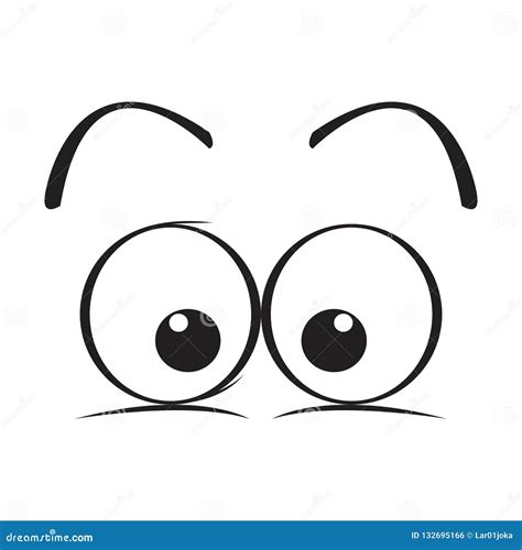 Surprised eyes cartoon stock vector. Illustration of face - 132695166