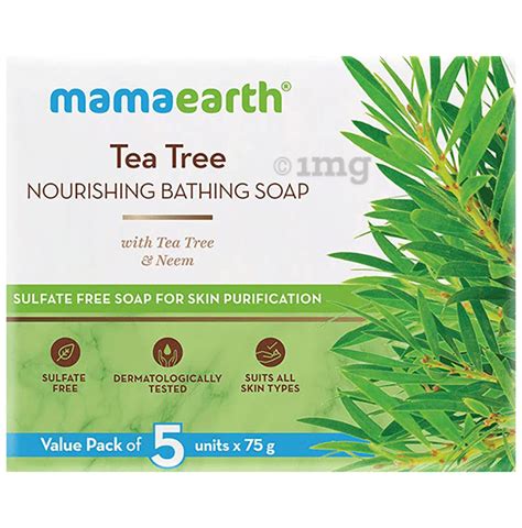 Mamaearth Tea Tree Nourishing Bath Soap 75gm Each Buy Combo Pack Of