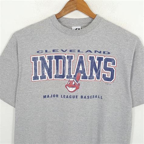 Camiseta Vintage Del Equipo De Béisbol Americano Cleveland Indians Mlb