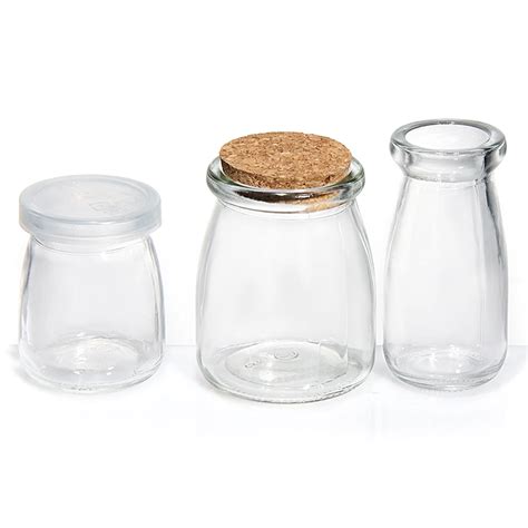 Wholesale 100ml 150ml Glass Yogurt Milk Pudding Jars With Food Safety Lids China Glass Pudding