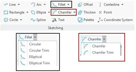 How To Use Fillet And Chamfer In Creo Parametric Sketch Mechanical