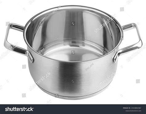 Stainless Steel Cooking Pot Isolated On Stock Photo 2315802487 ...