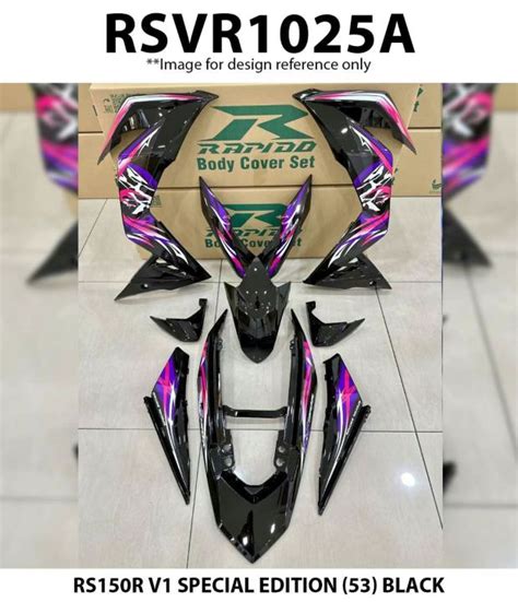 Rapido Cover Set Honda RS150R V1 V2 V3 SPECIAL EDITION 53 Black White