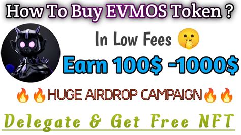 How To Buy Evmos In Low Fees Delegate And Earn Nft Upcoming Airdrop