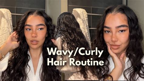 How I Style My Wavy Curly Hair Routine MANNY DRAGYN YouTube