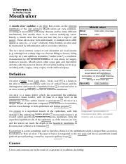 Understanding Mouth Ulcers: Causes, Symptoms, and Treatment | Course Hero