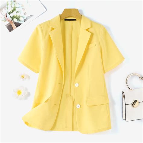 Cheap Zanzea Women Short Sleeve Blazer Coat Lapel Collar Elegant Casual Jackets Outwear Plus