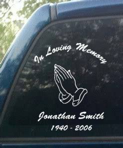 Personalized Memorial Praying Hands Decal Decal Depot Net