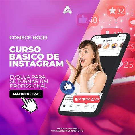 Curso B Sico De Instagram Cursos Online Aluno Nota Azul