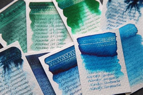 Noodlers Ink Review Blues And Greens Fountain Pen Ink Art