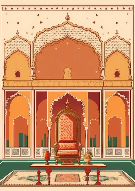 Premium Photo Indian Traditional Mughal Pichwai Art Architecture