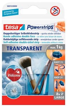 Tesa Powerstrips Strips Transparent Large Languettes Adh Sives