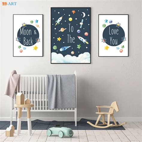 Canvas Prints Kids Room Modern Watercolor Cute Animals Lion Bear