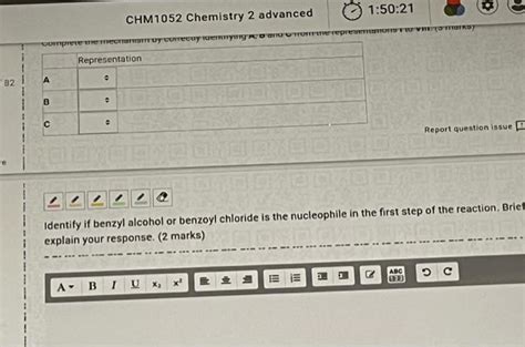 The incomplete mechanism for the reaction of benzyl | Chegg.com