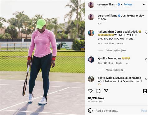 ITS BORING OUT HERE Serena Williams Hints At A Tennis Comeback With