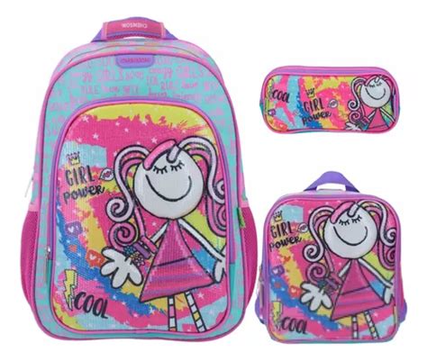 Kit Mochila Chenson Original Fulanitos Para Niña Primaria Envío gratis