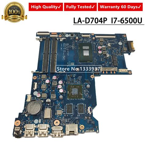 For HP 15 AY 250 G5 250 G5 Laptop Motherboard I7 6500U SR2EZ BDL50 LA