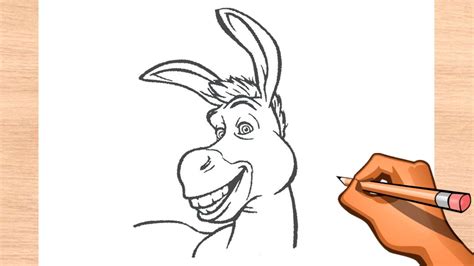 How To Draw Donkey From Shrek Easy Drawing Step By Step Youtube