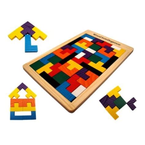 Joc De Inteligenta Tetris Puzzle Tangram Cuburi De Constructie Din