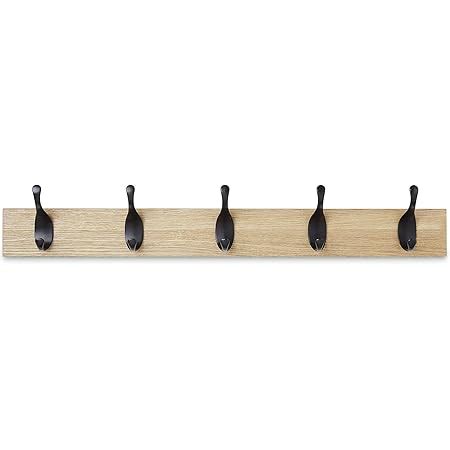 Amazon Basics Perchero De Madera De Pared Ganchos Modernos Cm