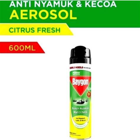 Jual Baygon Aerosol Ml Citrus Fresh Shopee Indonesia