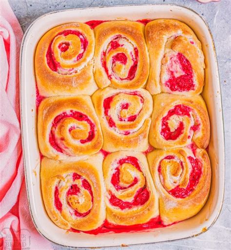 Raspberry Sweet Rolls Butter With A Side Of Bread