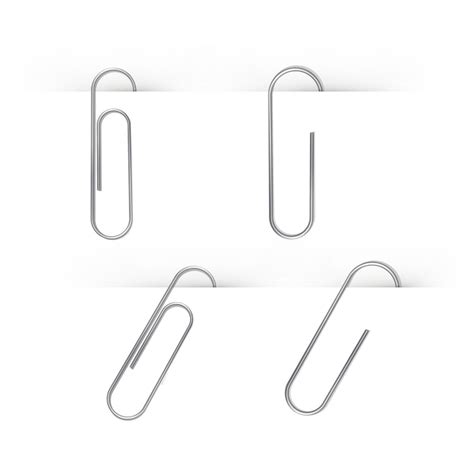 Premium Vector Set Of Paper Clips Isolated On White