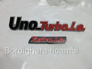 FIAT UNO TURBO I E SCRITTA SIGLA LOGO TARGHETTA BAULE COFANO BADGE