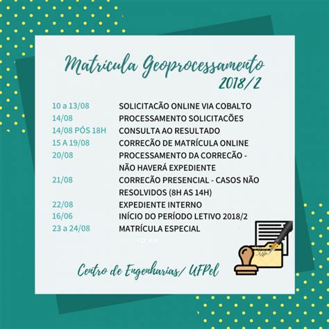 Curso De Geoprocessamento Novos Procedimentos De Matr Cula