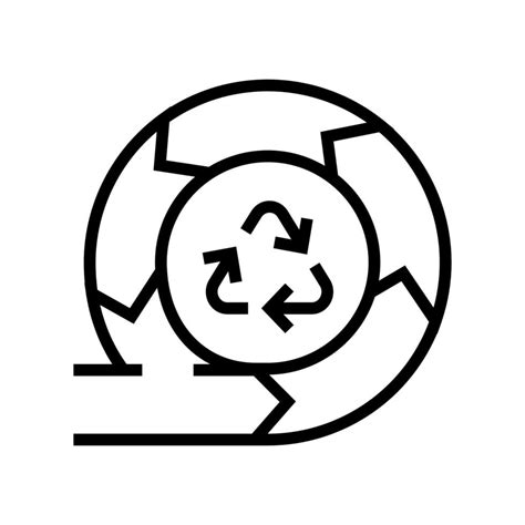 Icono De Línea De Economía Circular Y Reciclaje Ilustración Vectorial 10171663 Vector En Vecteezy