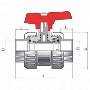 Шаровый кран ПВХ PN-16 d_50 мм Cepex /36505 арт. 36505 ⇨ Качественное ...