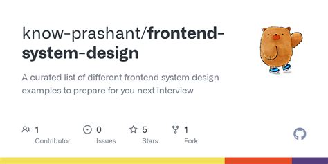 GitHub Know Prashant Frontend System Design A Curated List Of