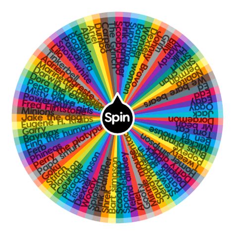 Cartoon Characters Spin The Wheel Random Picker